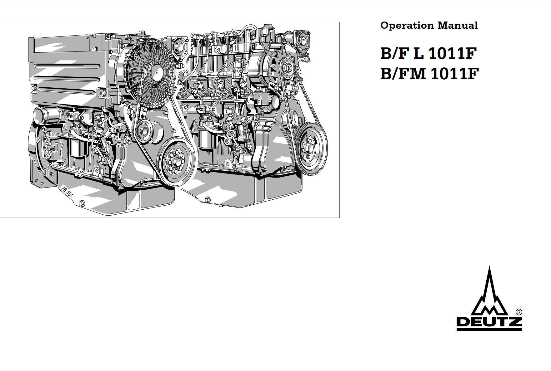 Deutz Engine B FL 1011F Operation Manual Comprehensive Guide For