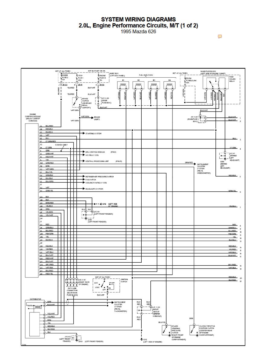 Mazda Protege Wiring Diagram