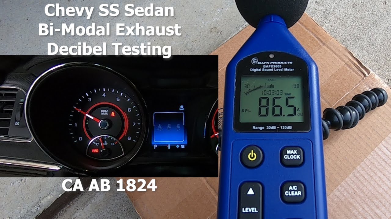 California AB 1824 - Example Exhaust Noise Test - 95 dbA Noise Limit - VC 27151a