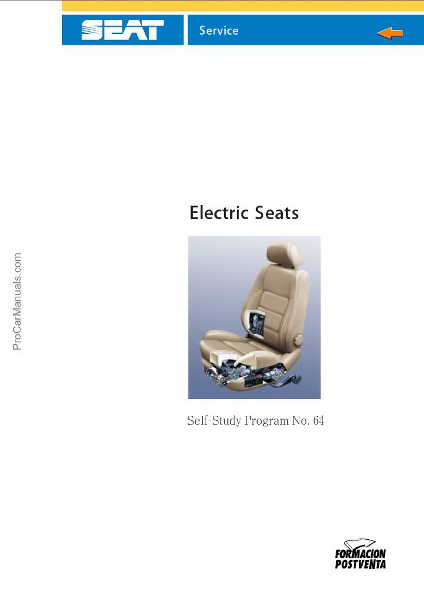 Self Study Program 64 - Electric Seats
