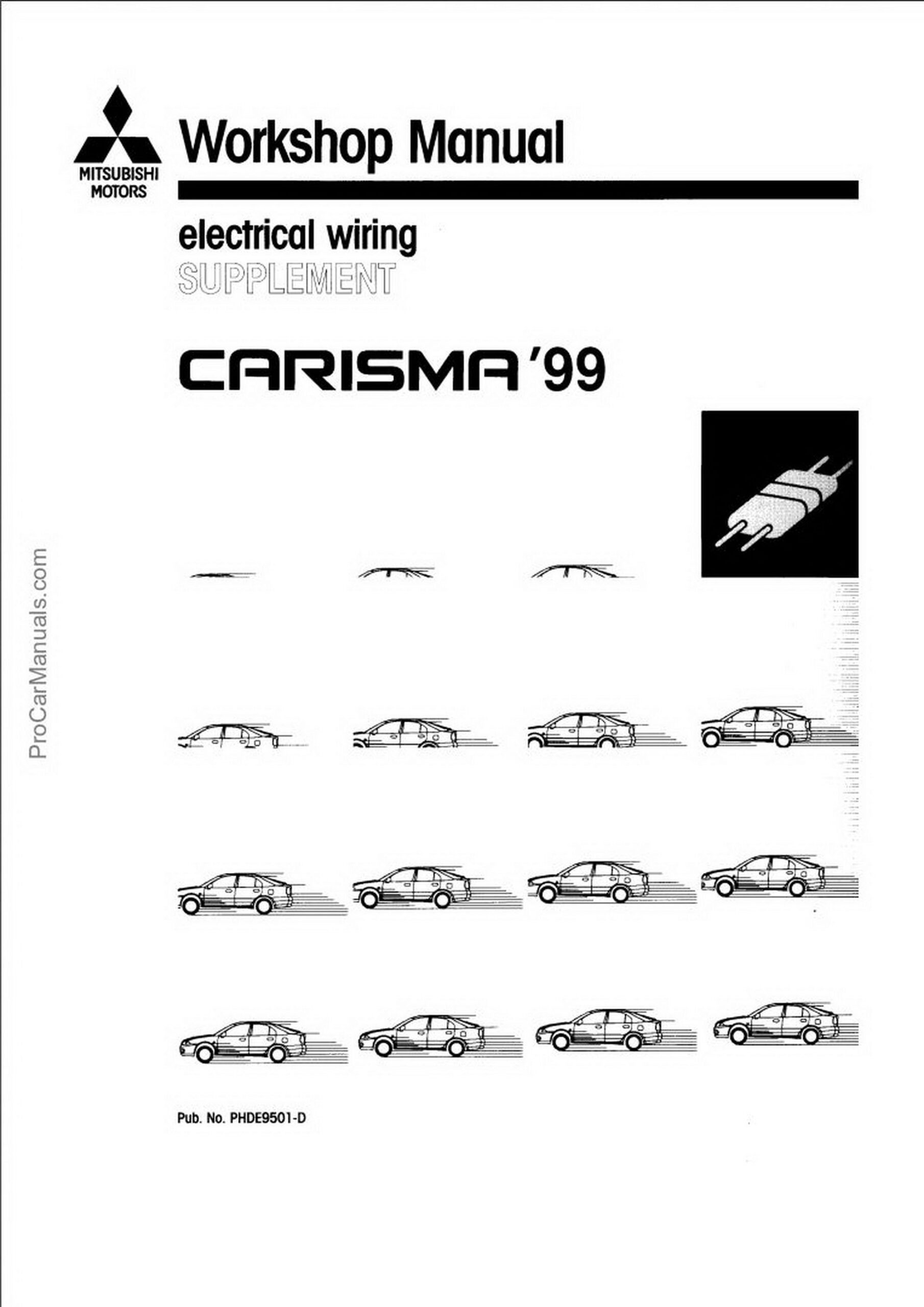 Mitsubishi Carisma 1999 ELECTRICAL WIRING SUPPLEMENT (No. PHDE9501-D)