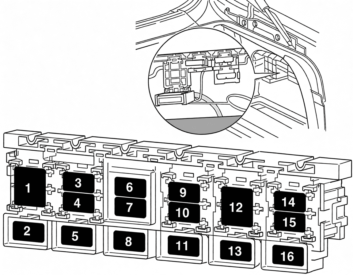 audi a8 s8 d2 4d 1998 2002 fuses and relays 13