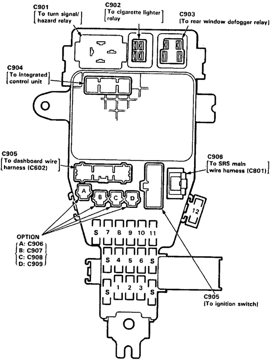 acura vigor 1991 1994 fuses 08