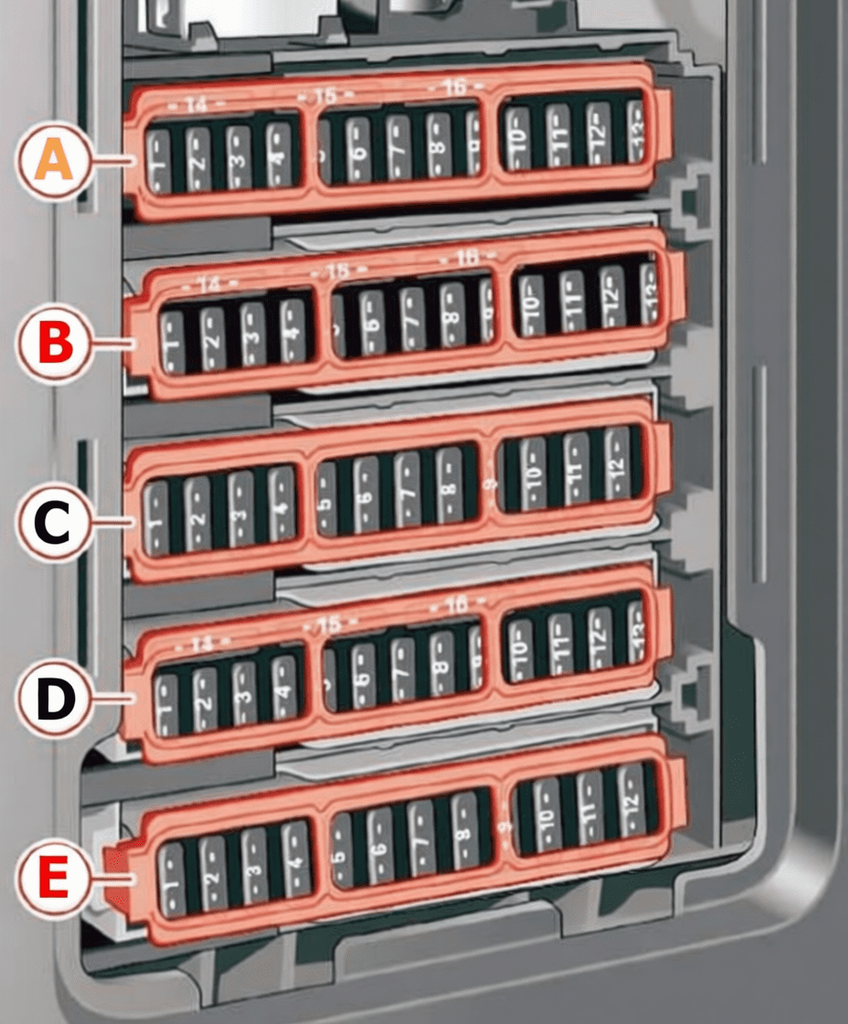 audi a5 s5 8w6 2017 2020 fuses 09