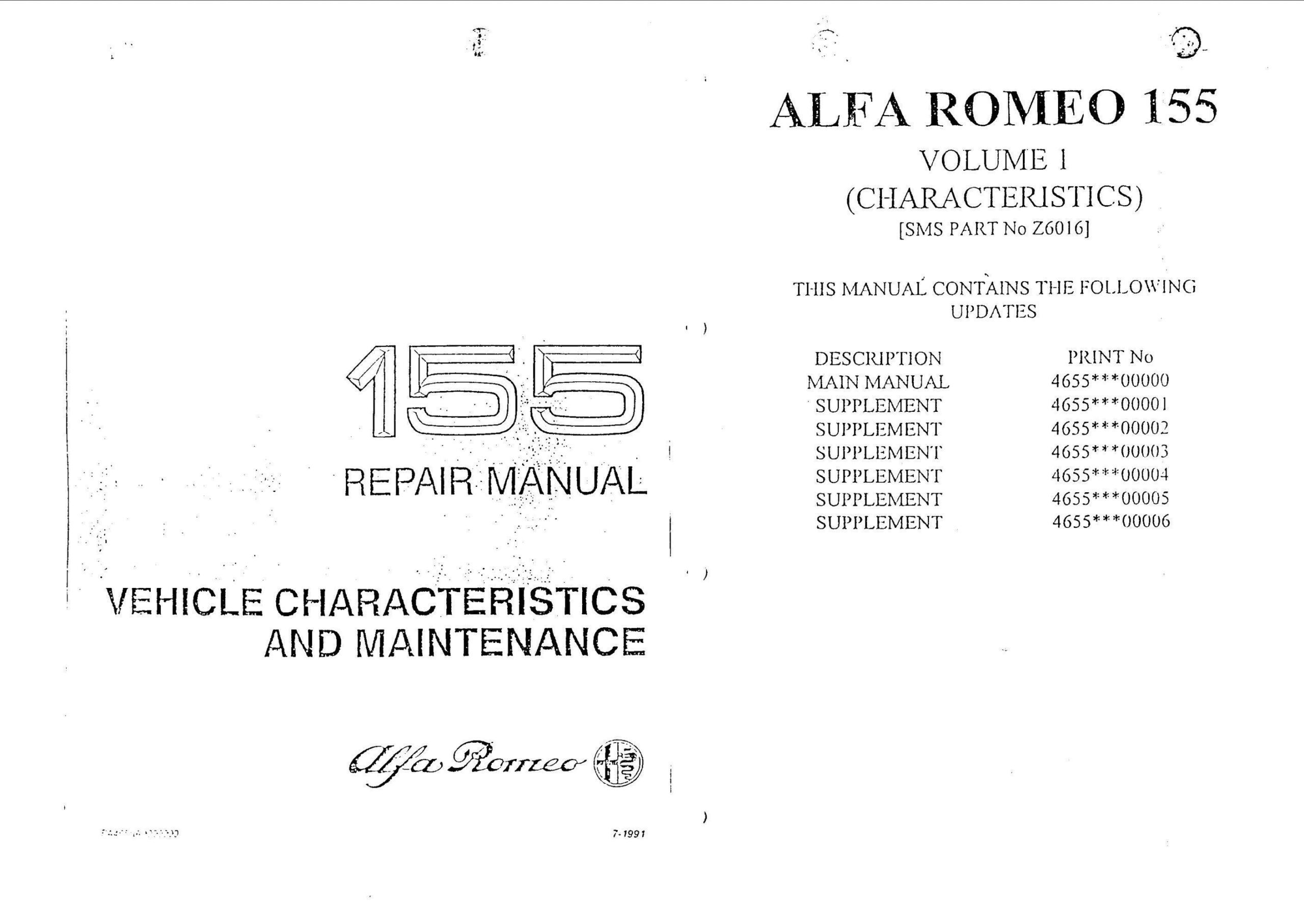 alfa romeo 155 1991 workshop manual