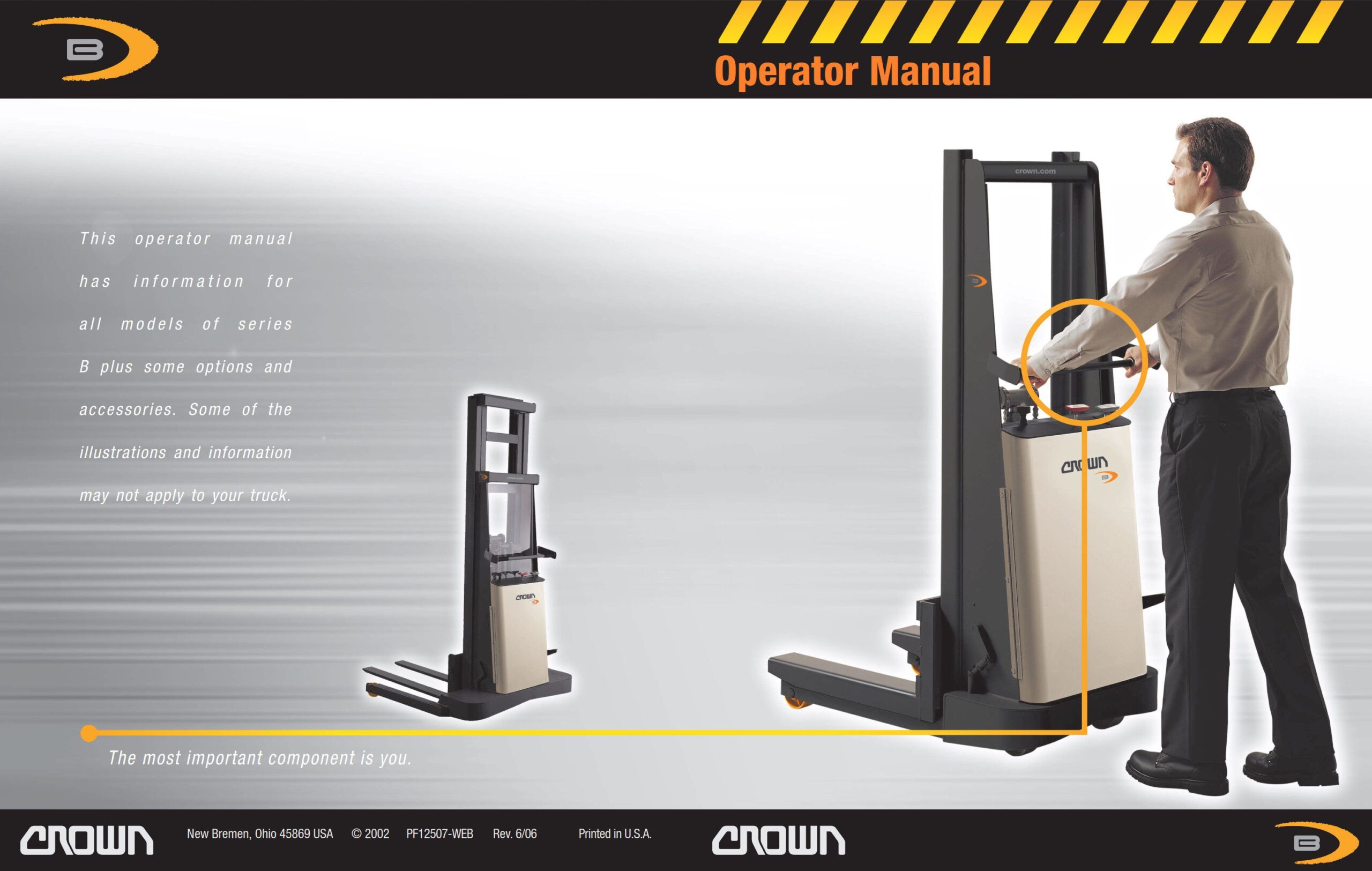 crown walkie stackers b operator manual