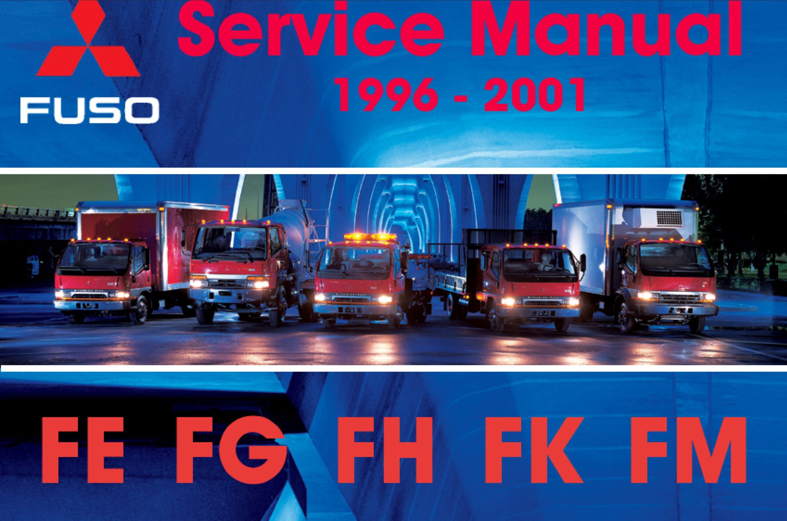 mitsubishi fuso 1996 2001 service manuals all models (fe, fg, fh, fk, fm)