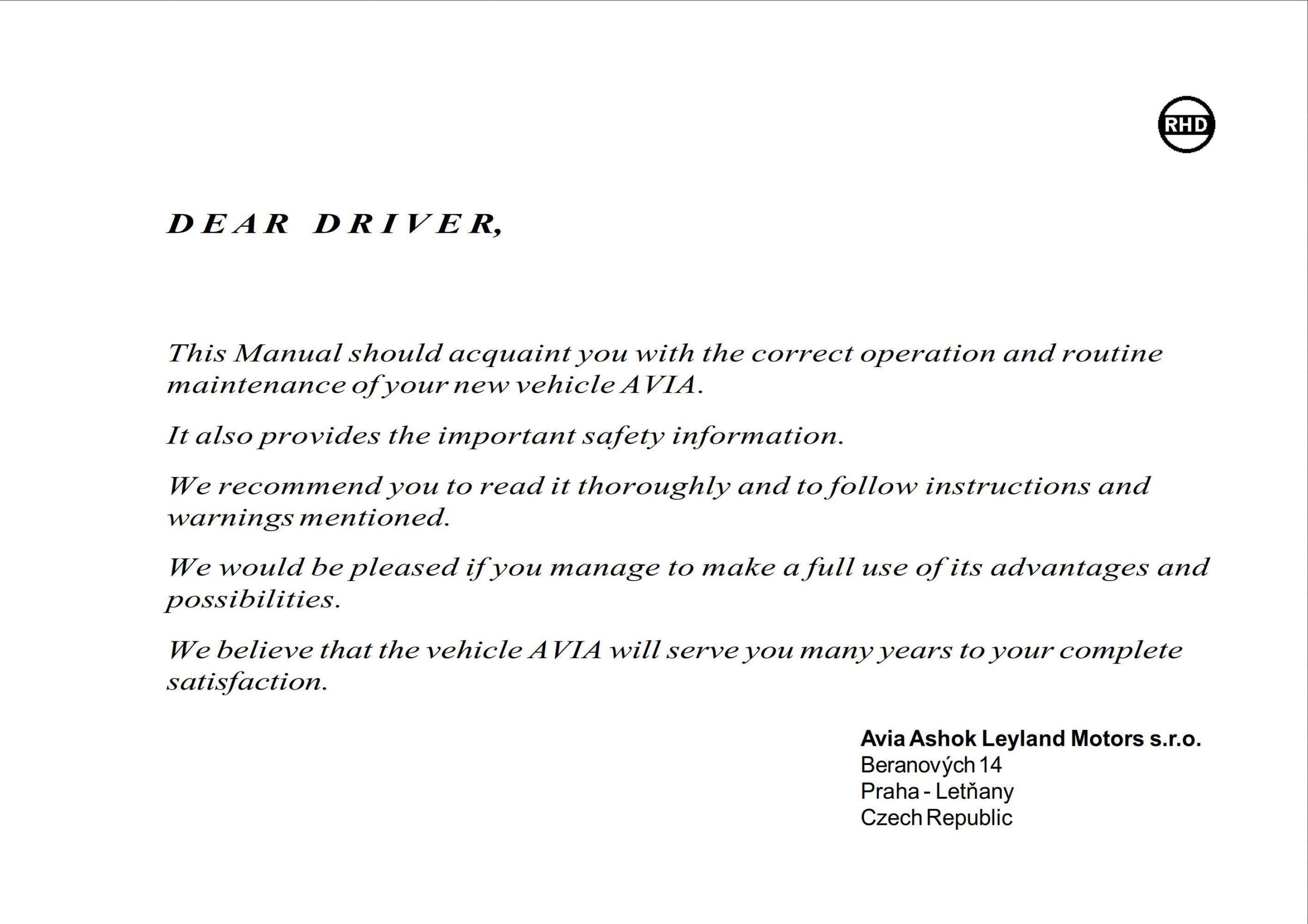 avia d60 d120 e5 owner's manual