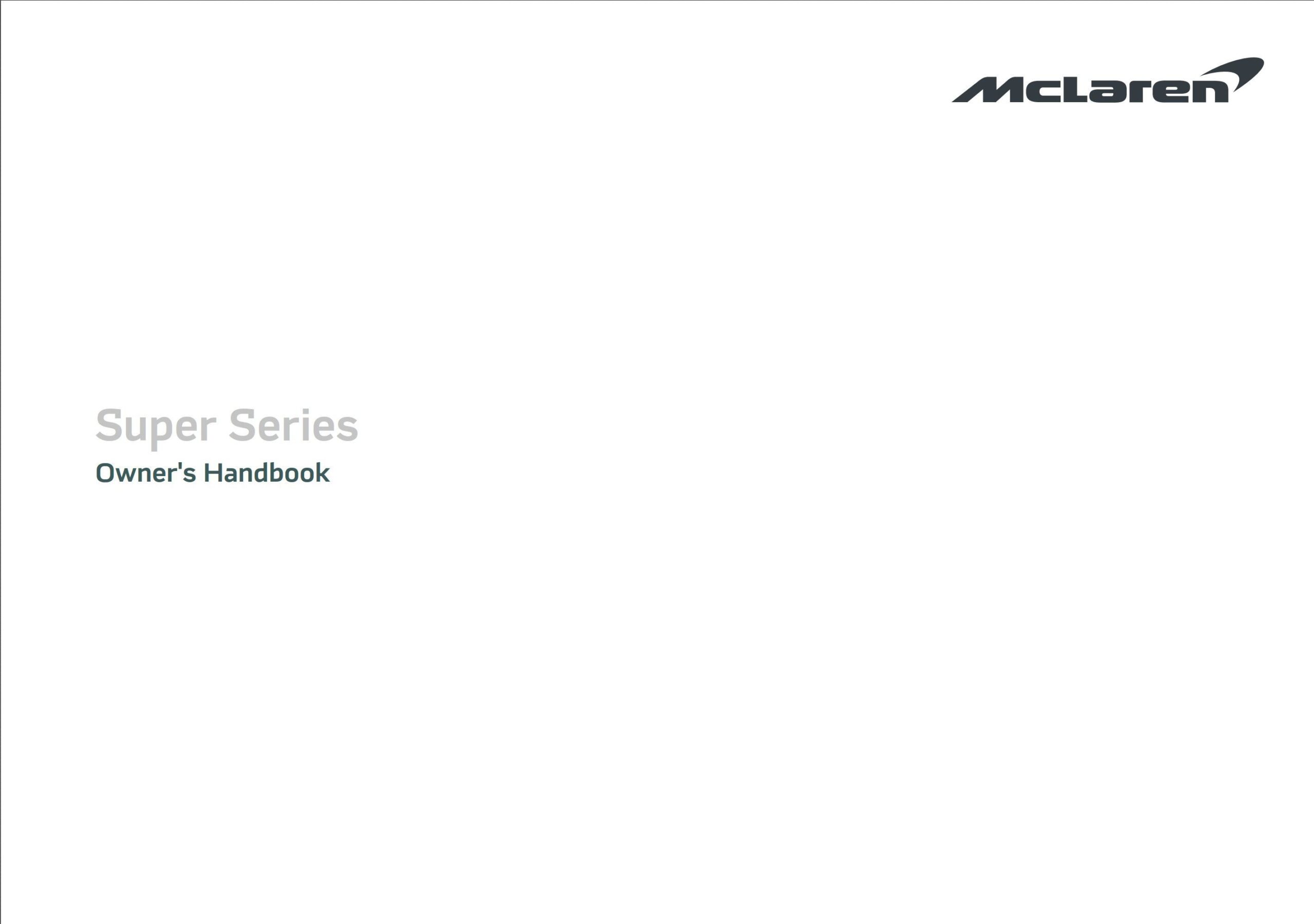 mclaren 720s owner's manual