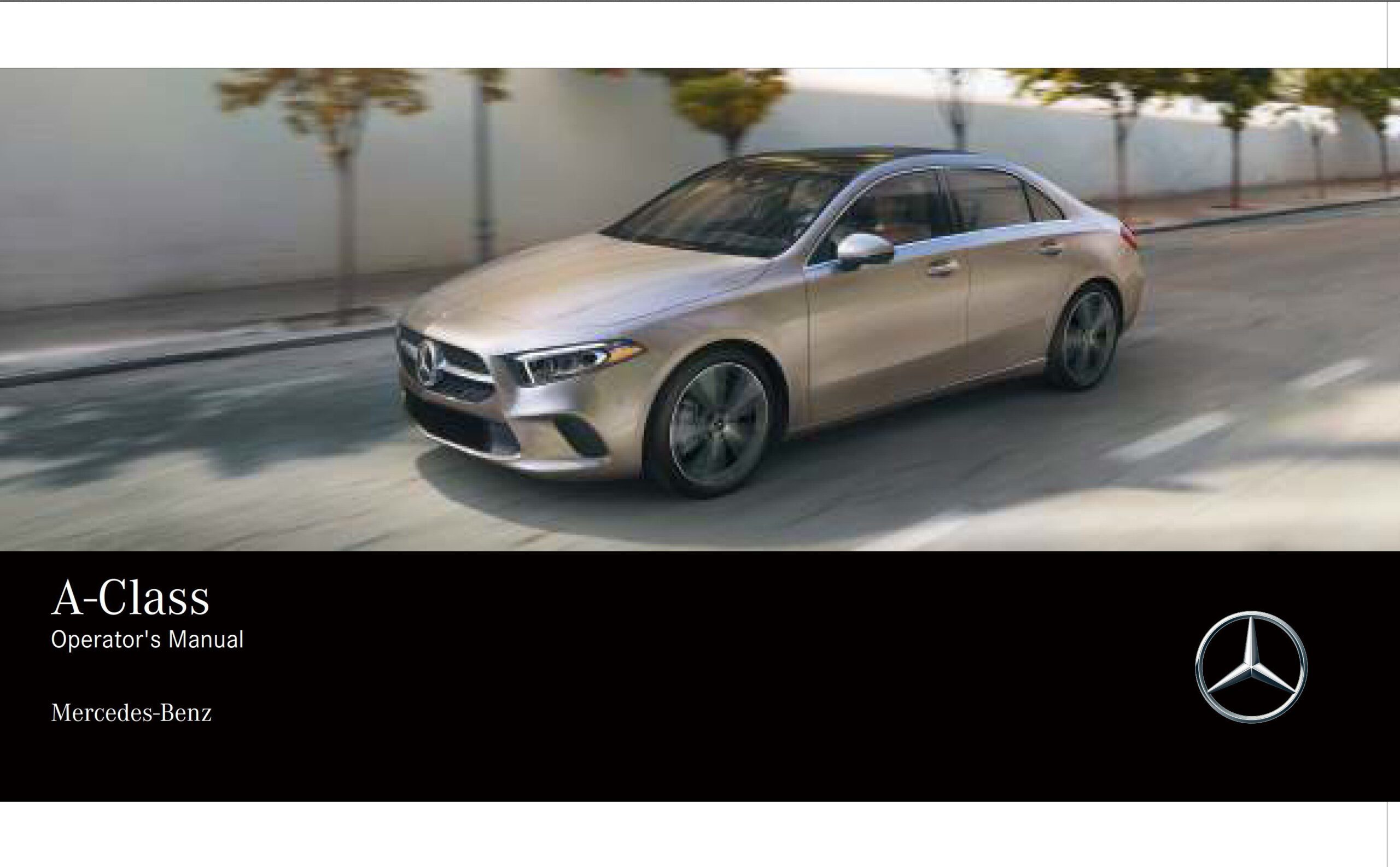 mercedes benz a class 2020 owner's manual