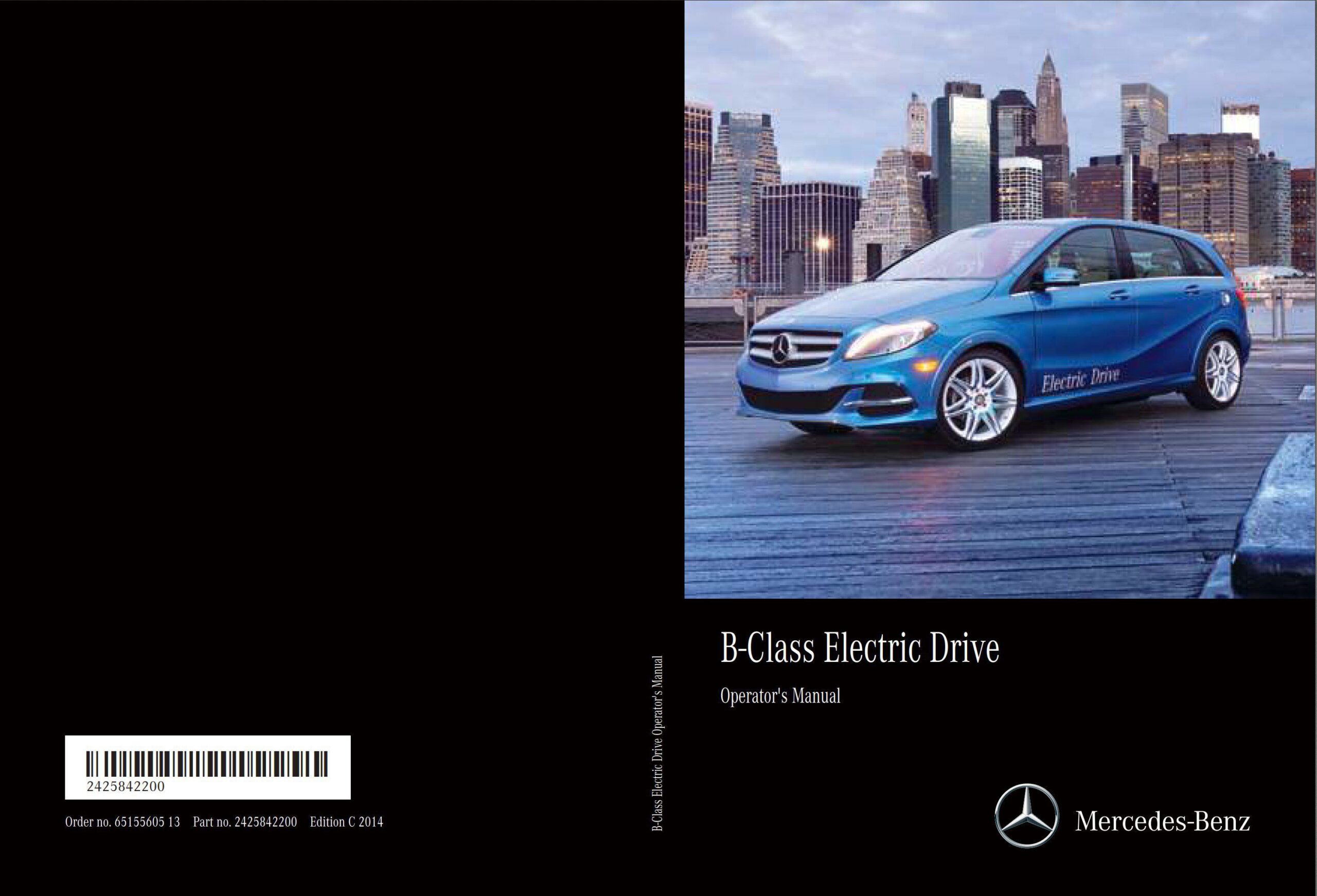 mercedes benz b class 2014 electric drive user manual
