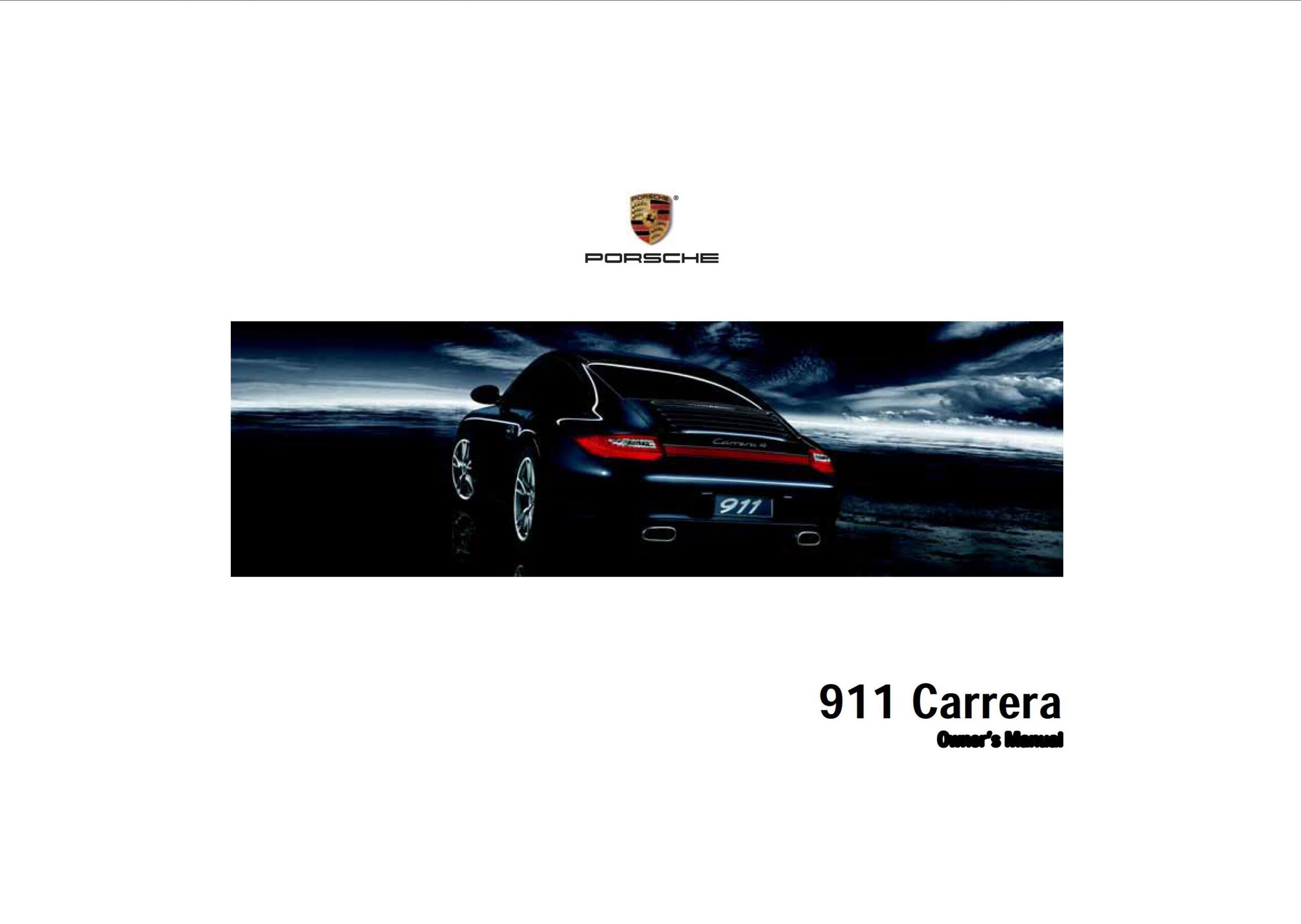 porsche 911 carrera owners manual