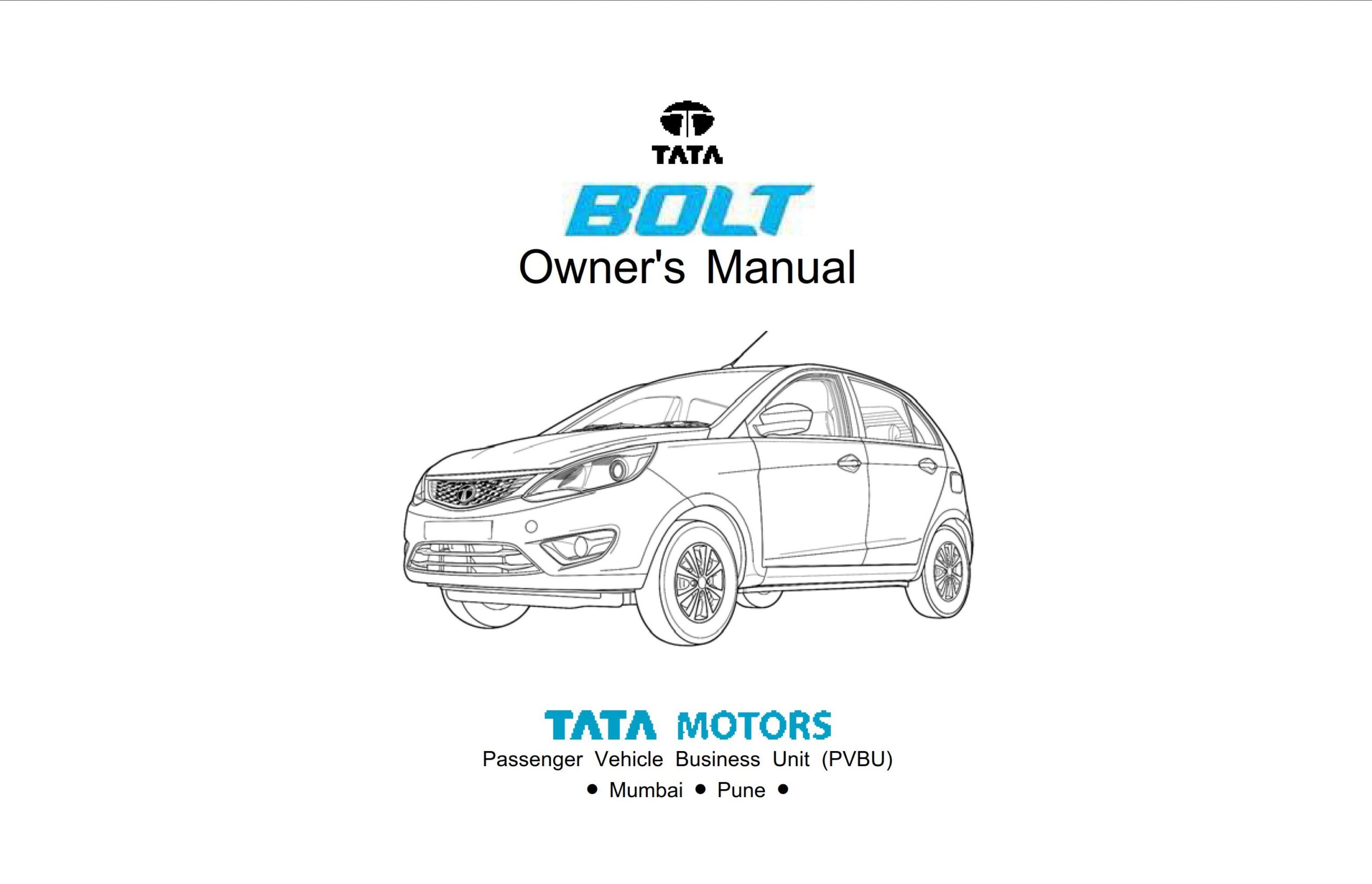 tata bolt owner's manual