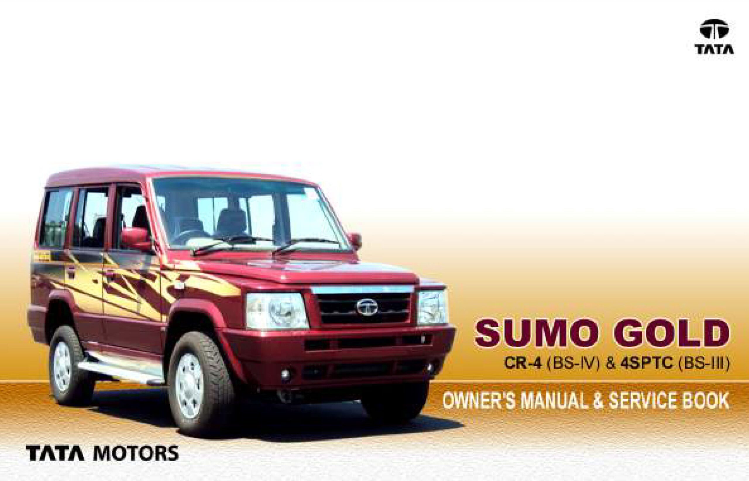 tata sumo gold owner's manual & service book