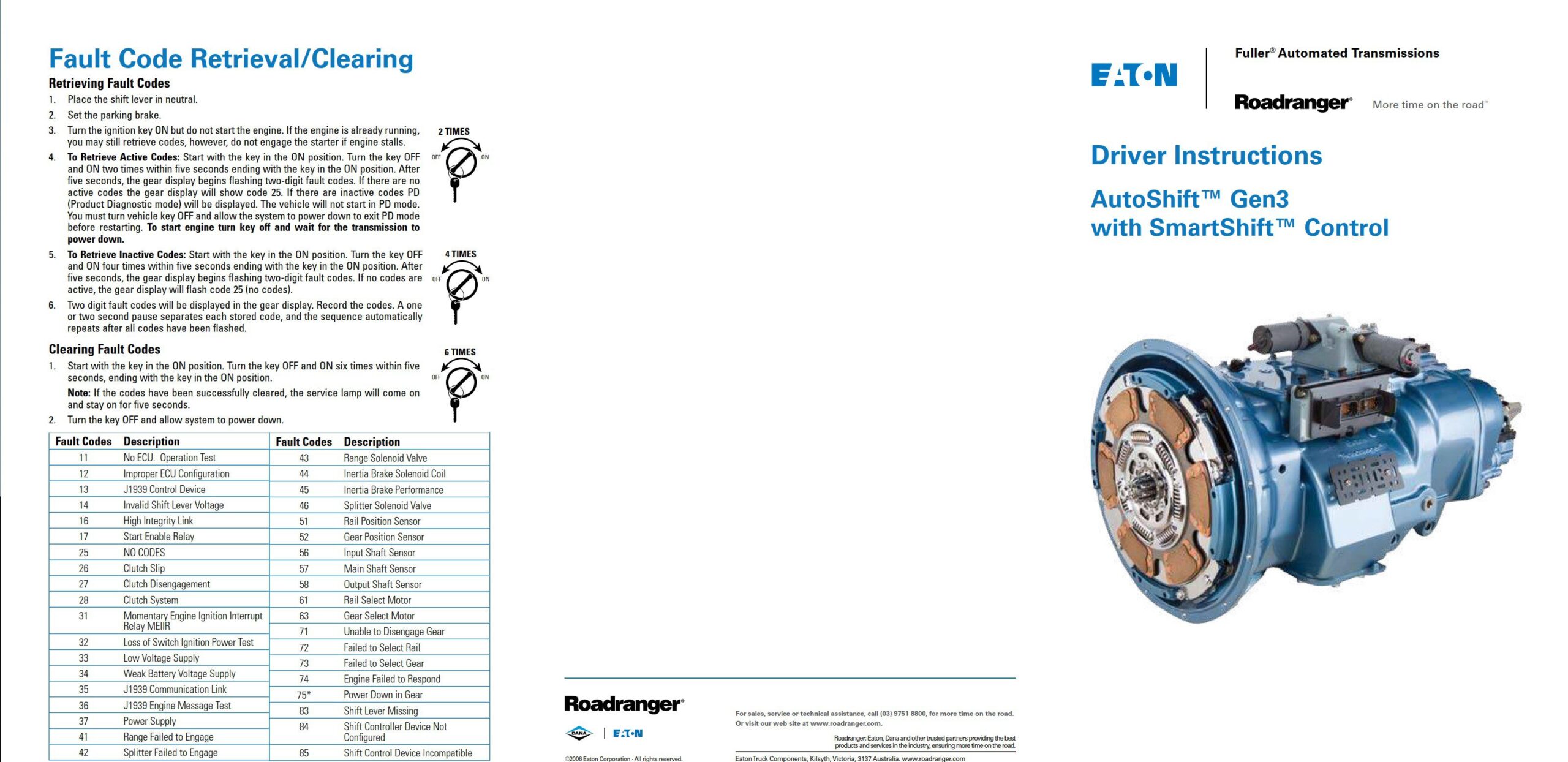 eaton transmission fault codes dtc