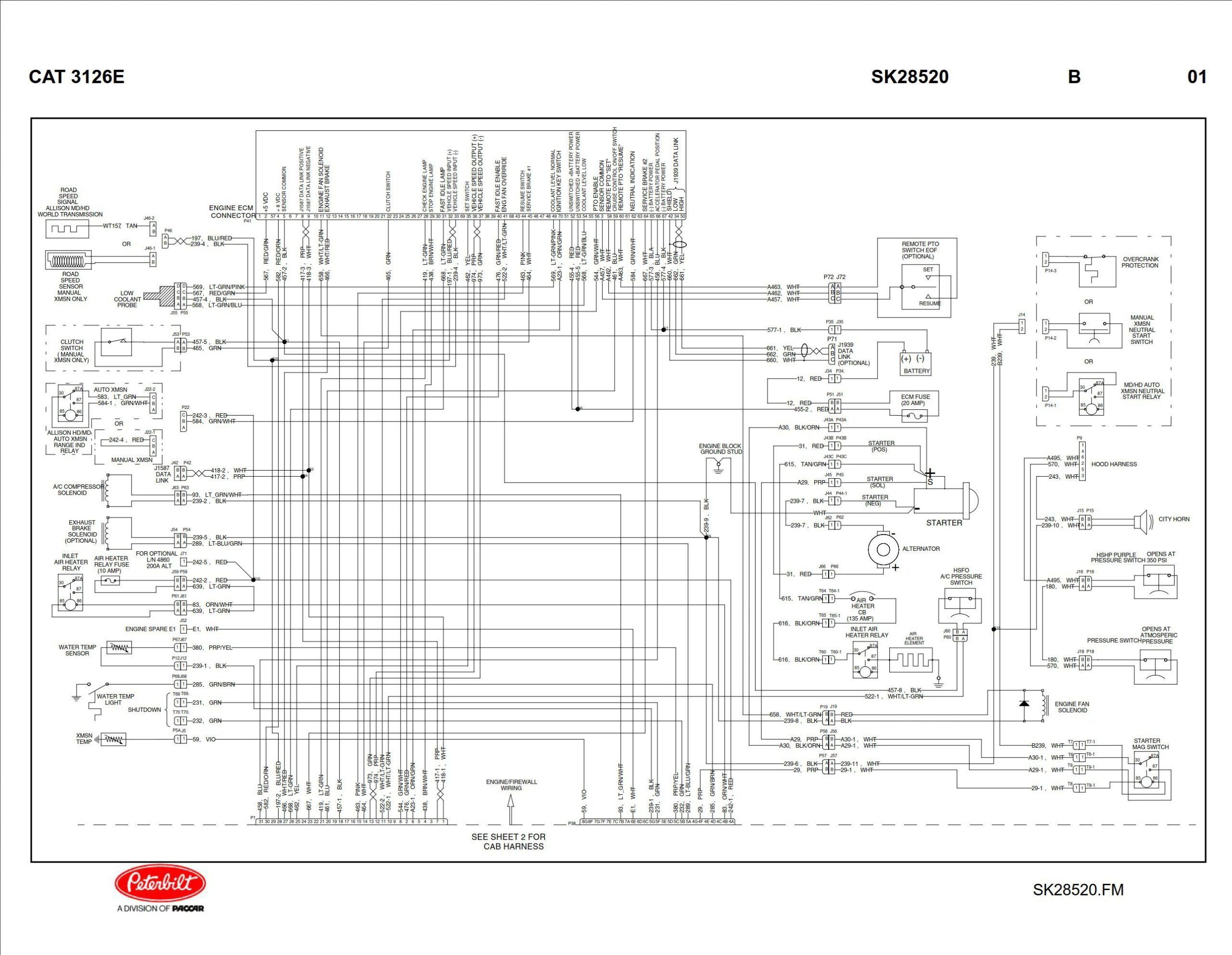 peterbilt 335 with 3126e schematics wiring diagram