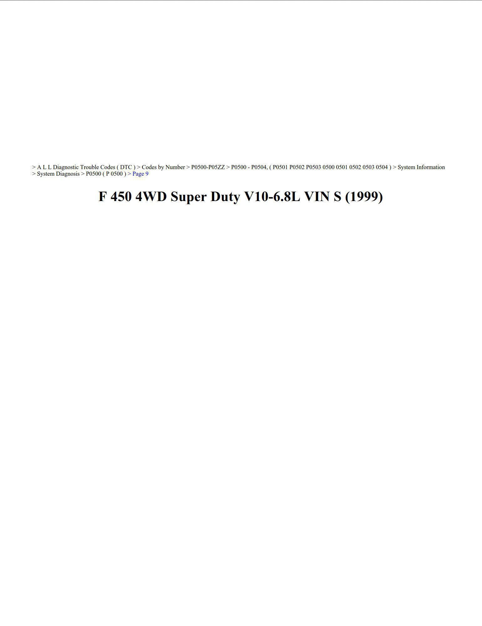 ford f 450 1999 4wd super duty 6.8l vin s workshop manual