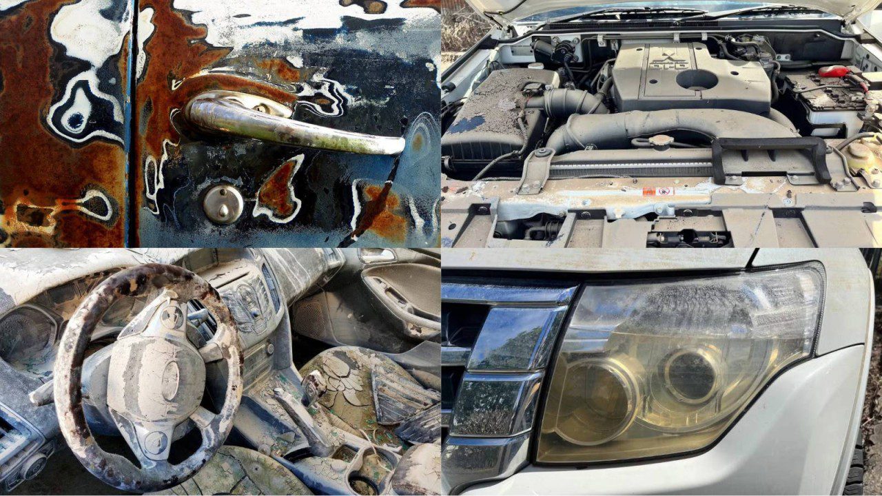 flooded car vs. healthy car