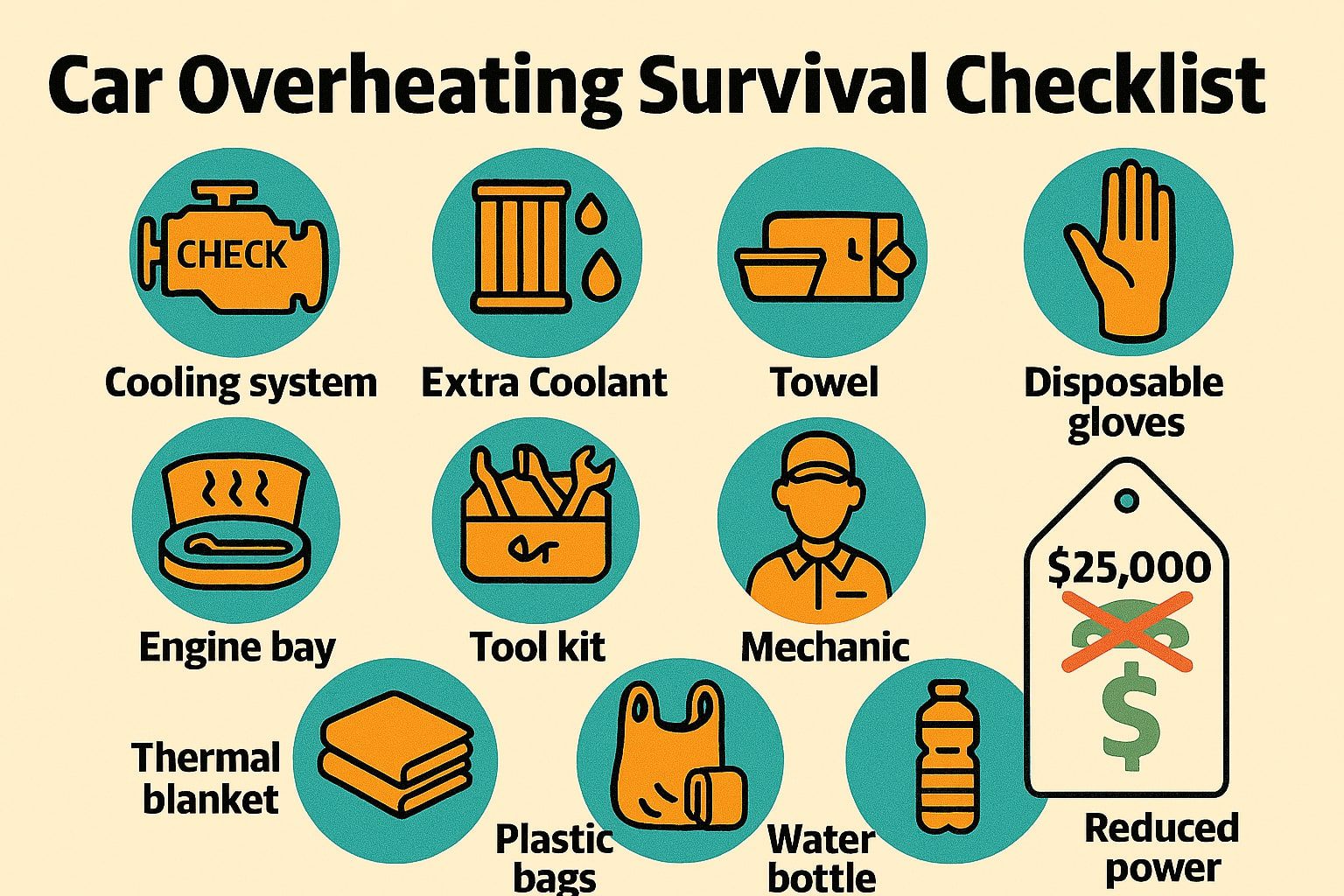 overheating survival checklist