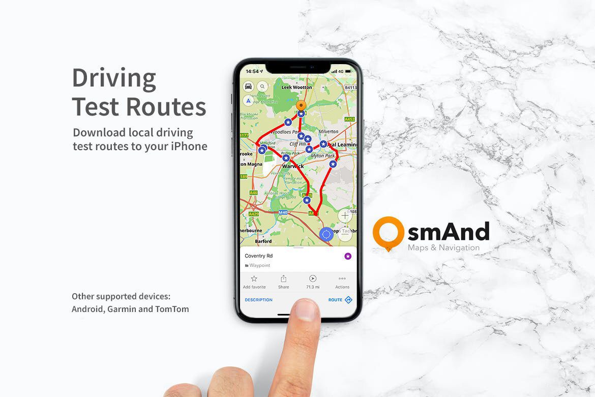 sample test drive route map