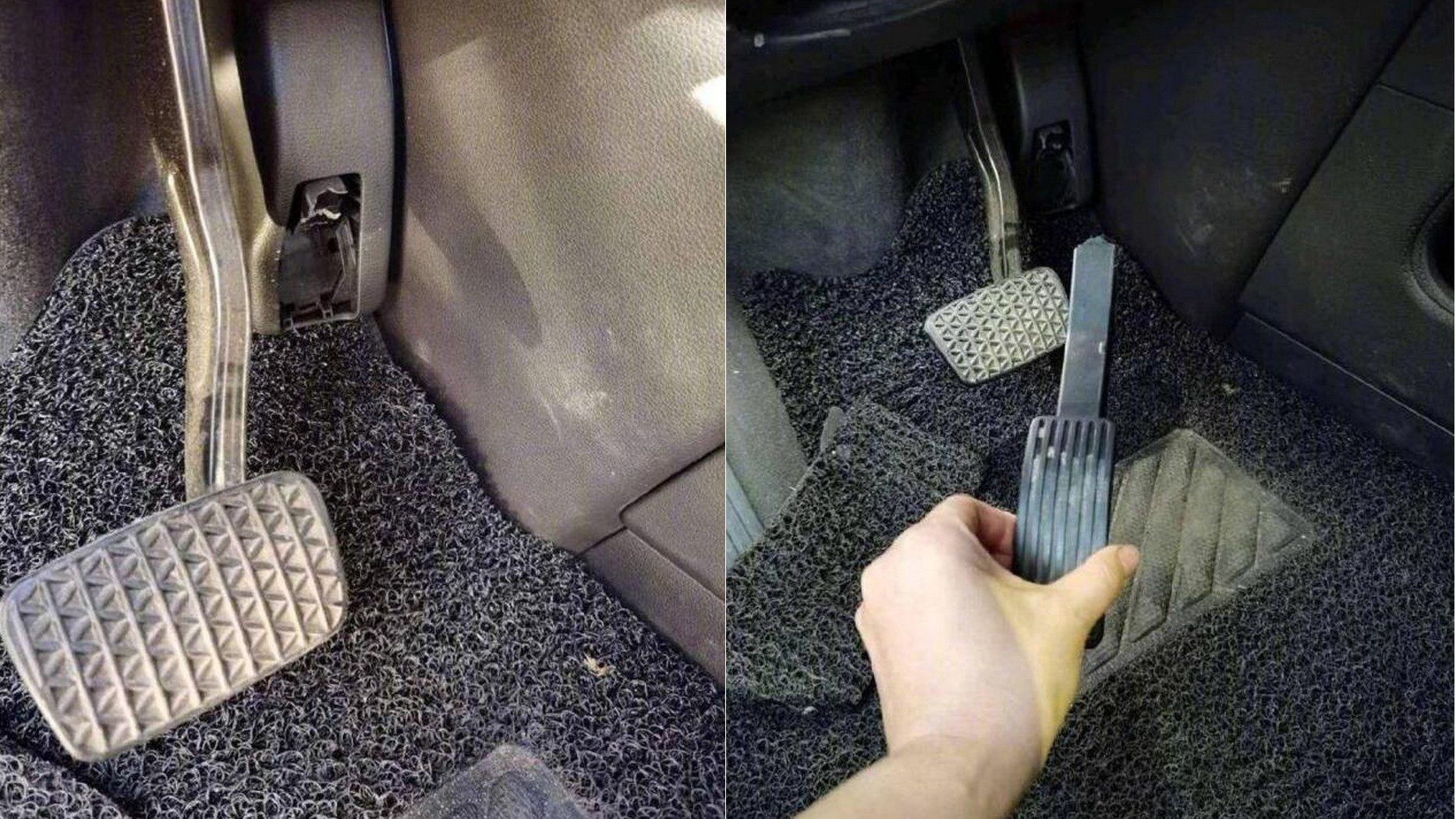 stuck pedal vs. normal operation