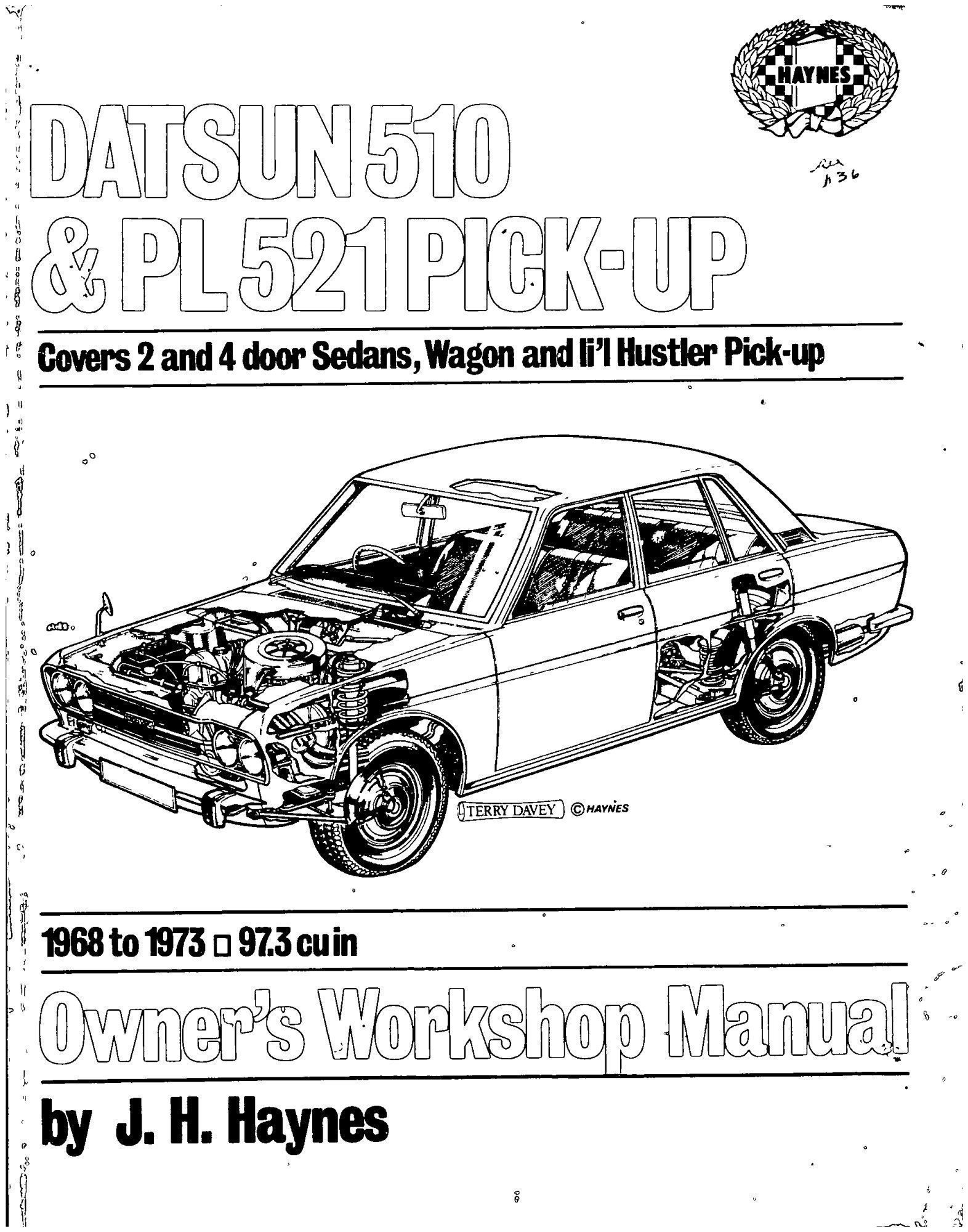 datsun 510 and pick up range 1968 1973 workshop manual