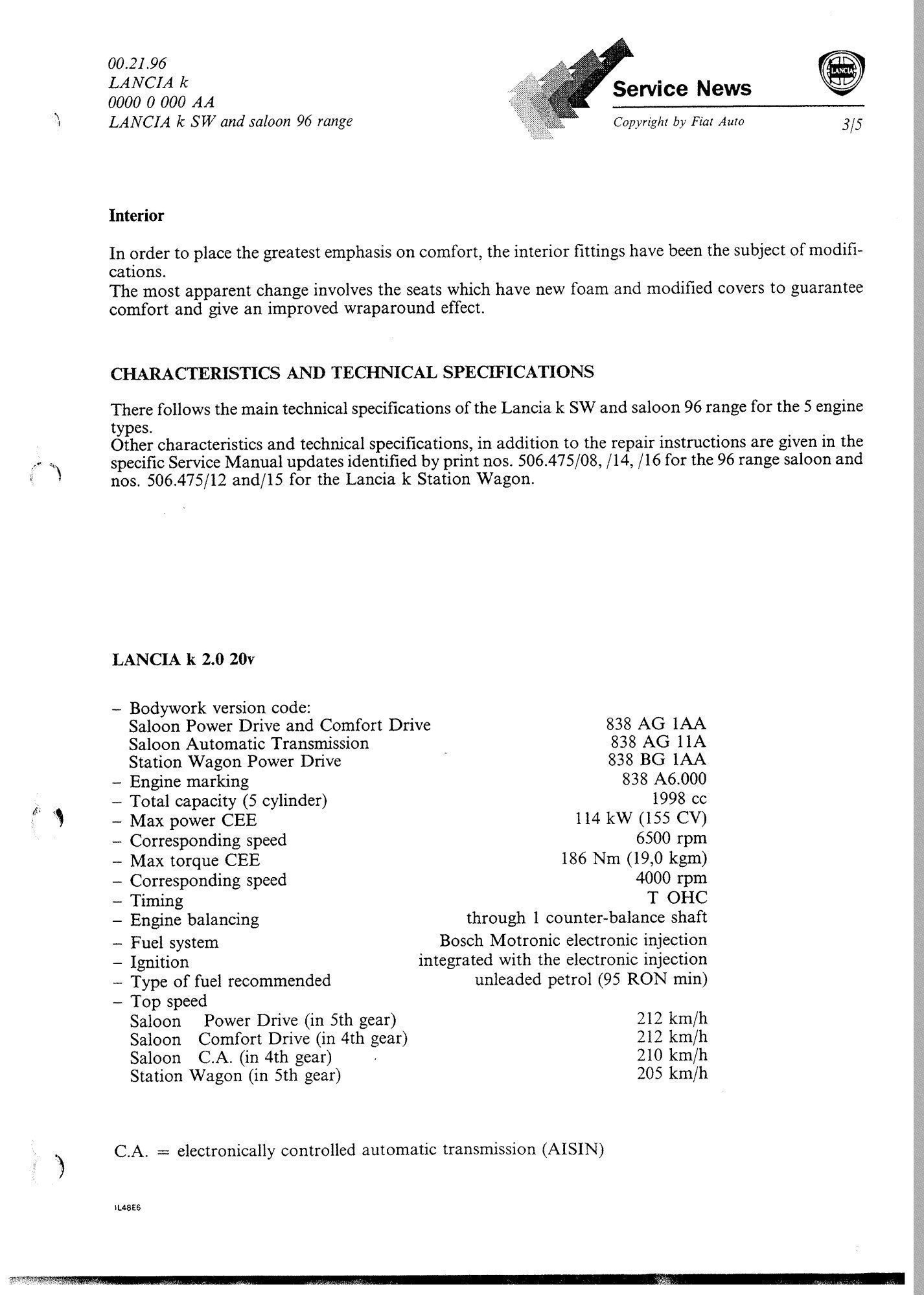 lancia kappa k service repair workshop manual