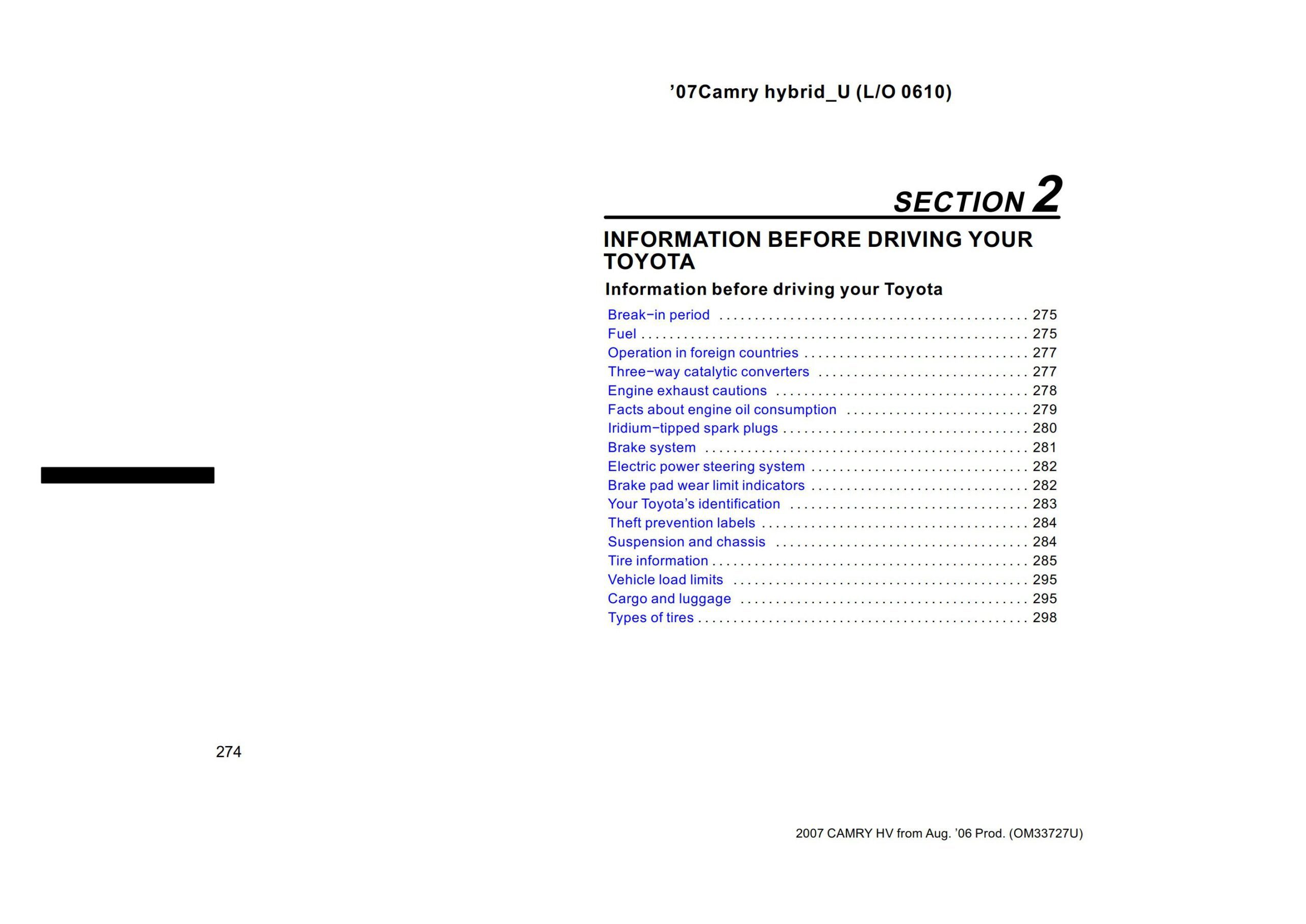 toyota camry hybrid 2007 factory repair manual