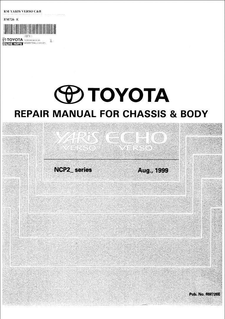 Toyota Echo Verso 1999 Repair Manual