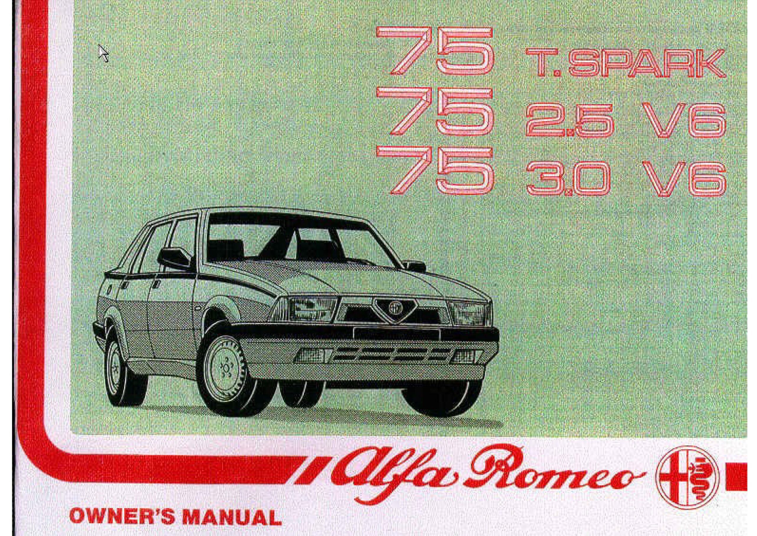 Alfa Romeo 75 Owner’s Manual