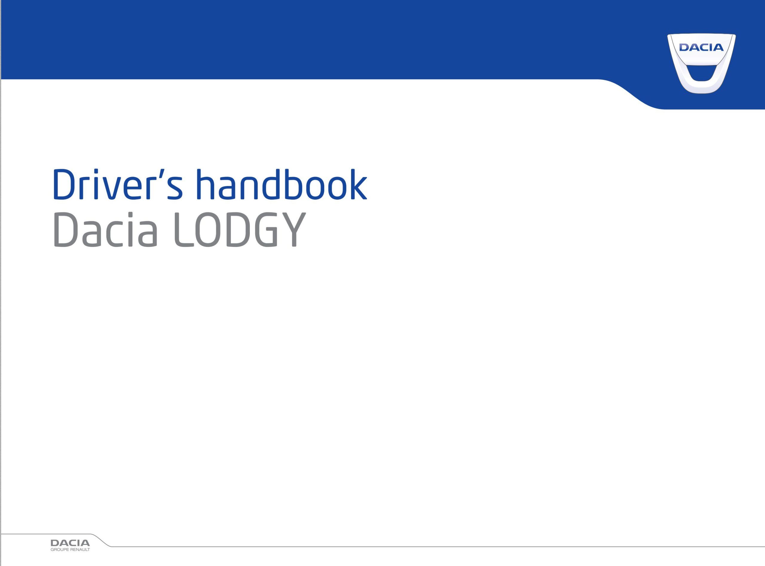 Dacia Lodgy Owner's Manual
