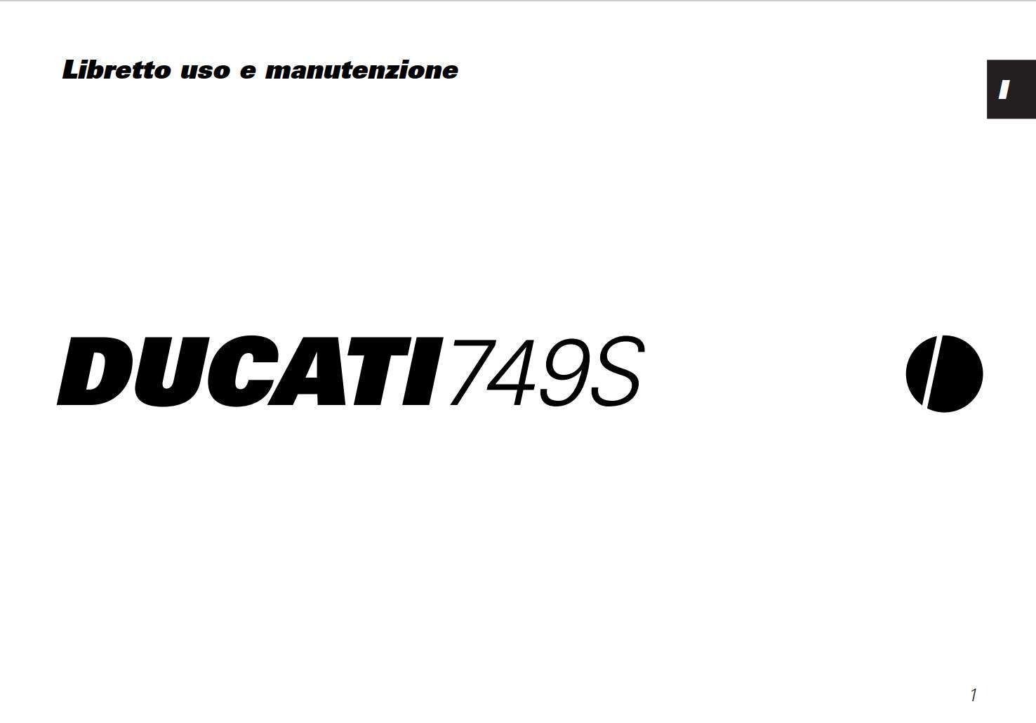 Ducati SBK749S 2003 Owner’s Manual