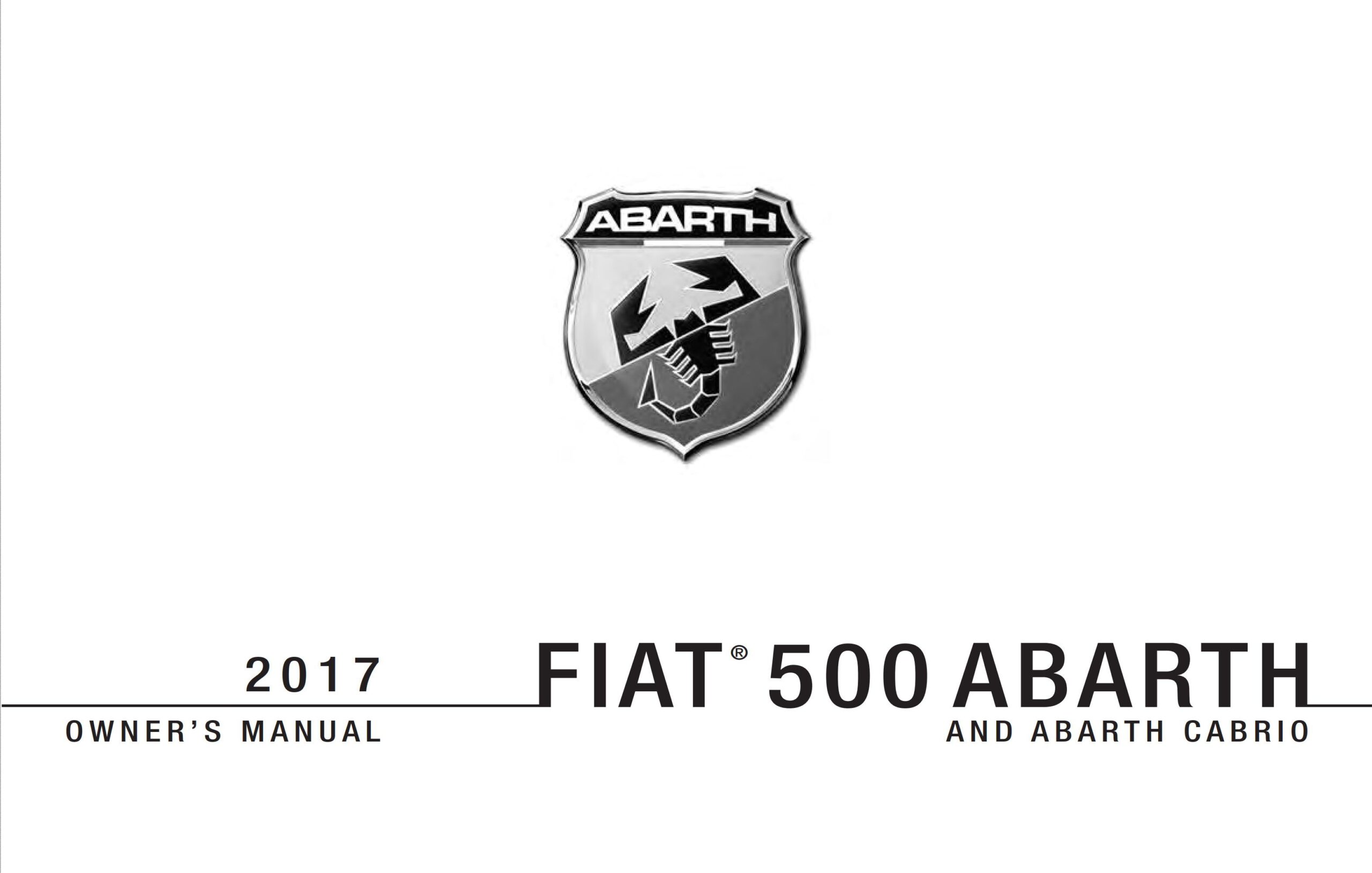 Fiat 500 Abarth 2017 Owner’s Manual