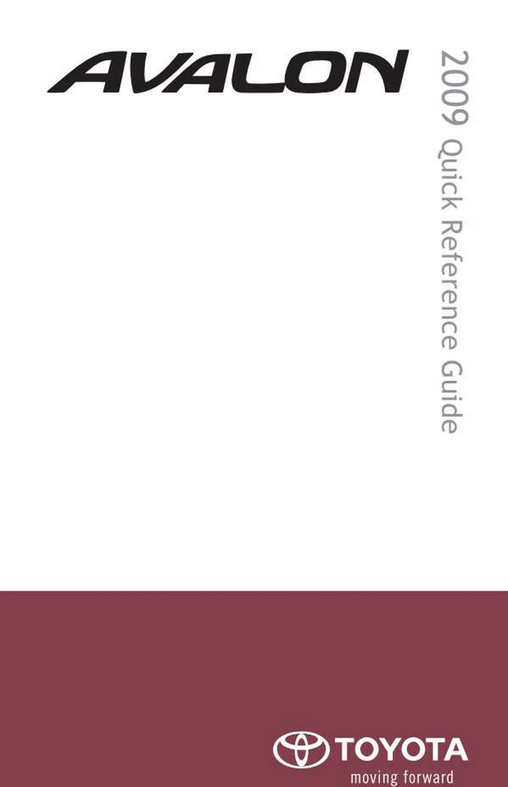 Toyota Avalon 2009 Owner's Manual