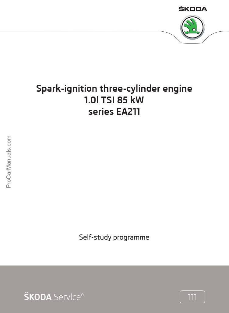 Self Study Program 111 - Spark-ignition three-cylinder engine 1.0l TSI 85 kW series EA211