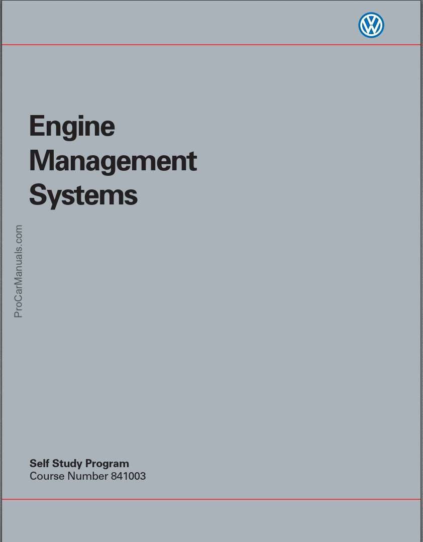 Self Study Program 841003 - Engine Management Systems
