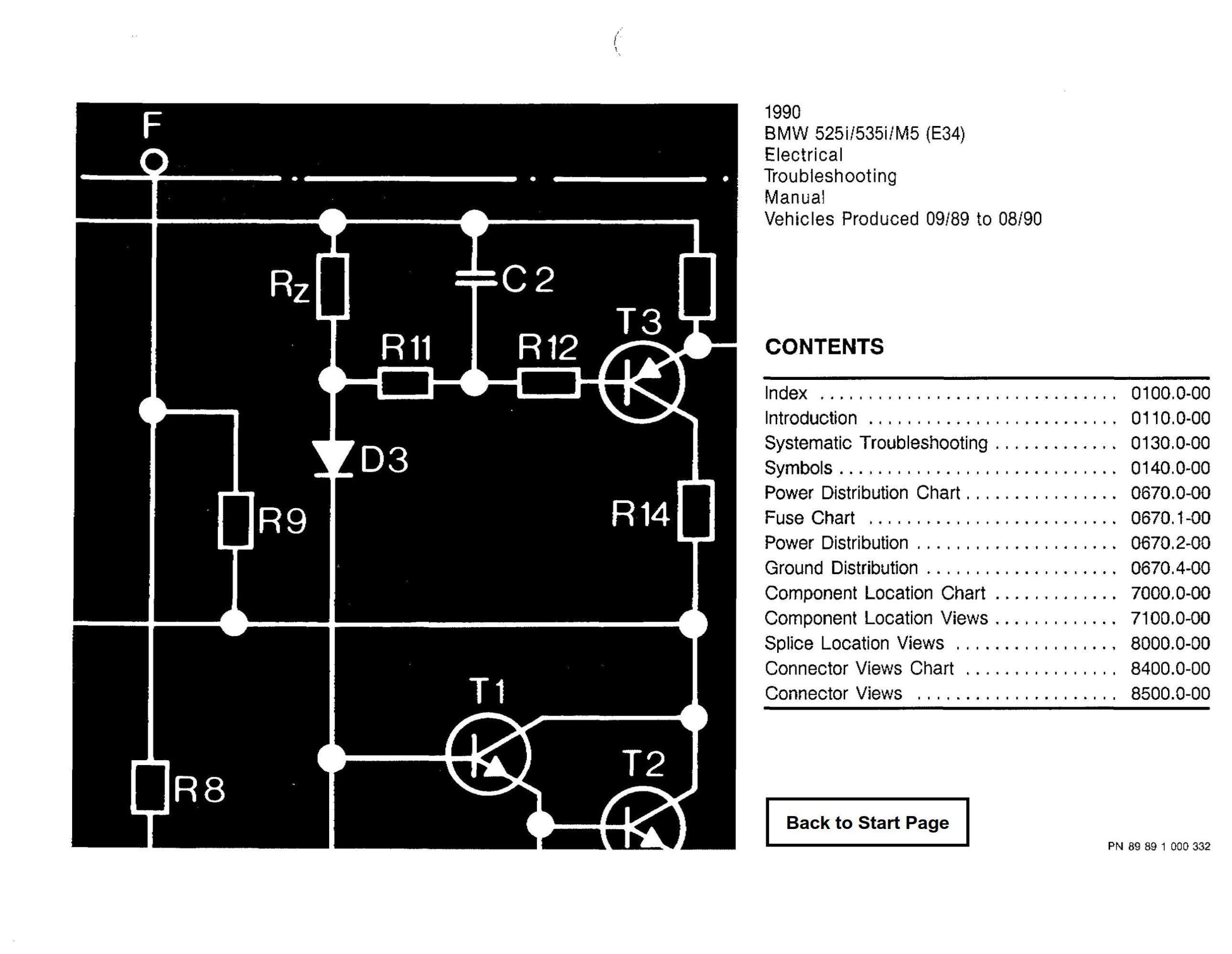 bmw 525i 535i m5 1990 electrical troubleshooting manual