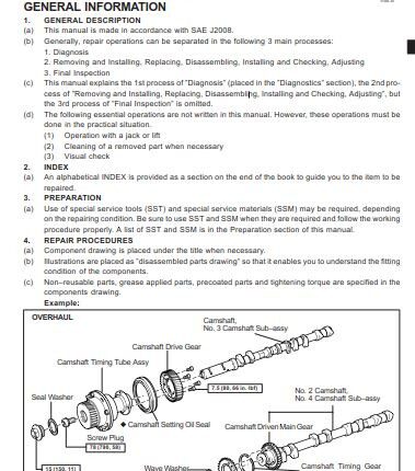 Toyota 1AZ-FSE Engine Repair Manual (RM1019E)