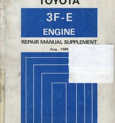 Toyota 3F-E Engine Repair Manual Supplement (RM134E)