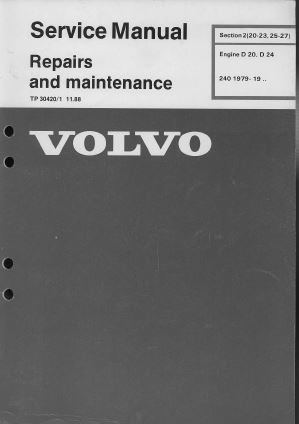 Volvo Engine D20 D24 Service Manual Repairs and Maintenance