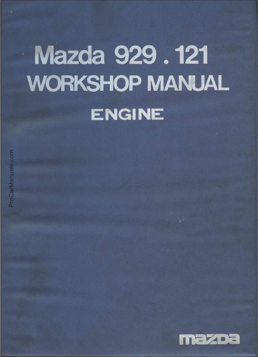 Mazda 929 121 Workshop Repair Manual Engine  U2013 Pdf Download