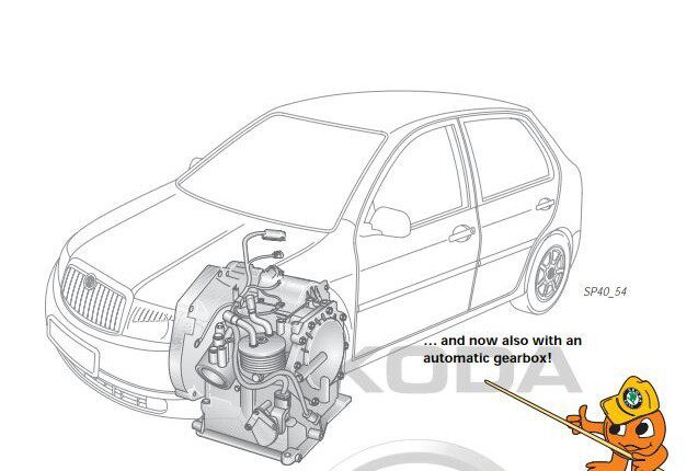 Self Study Program 40 - The 4-speed automatic gearbox 001 Skoda Fabia