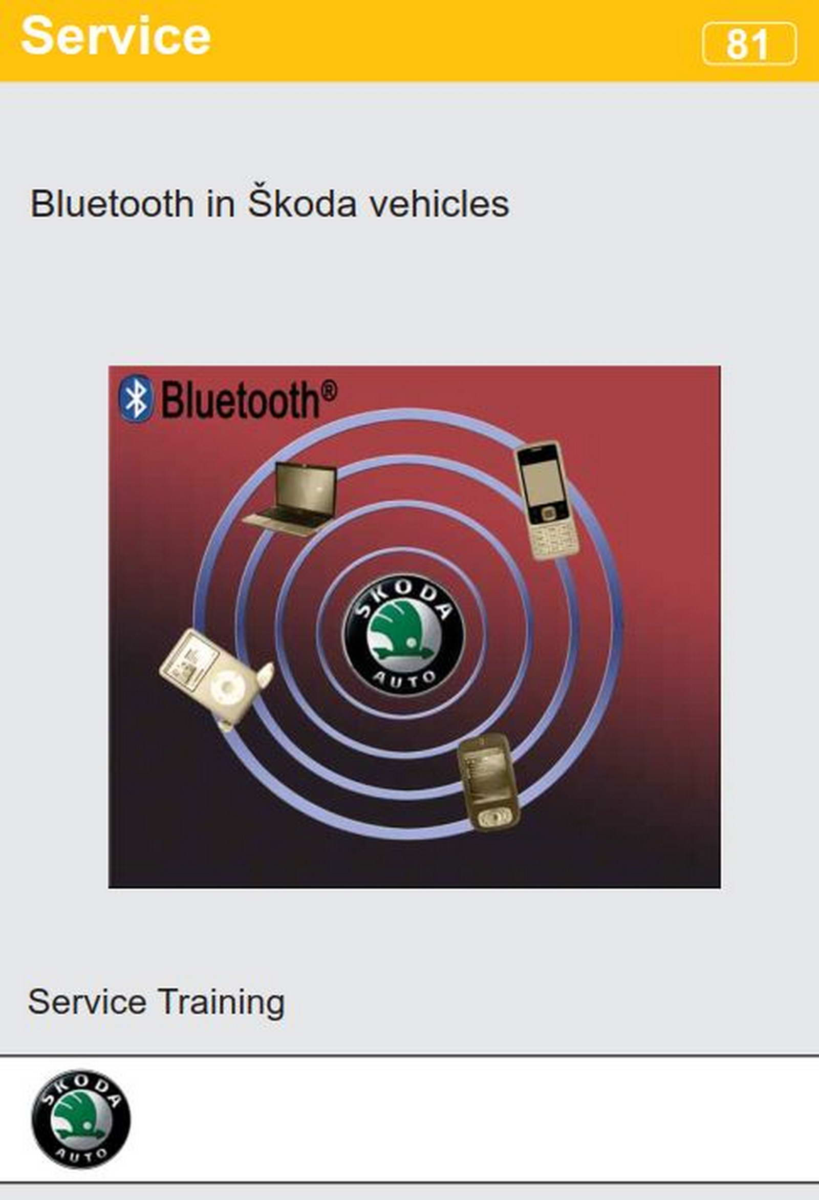 Self Study Program 81 - Bluetooth in SKODA cars
