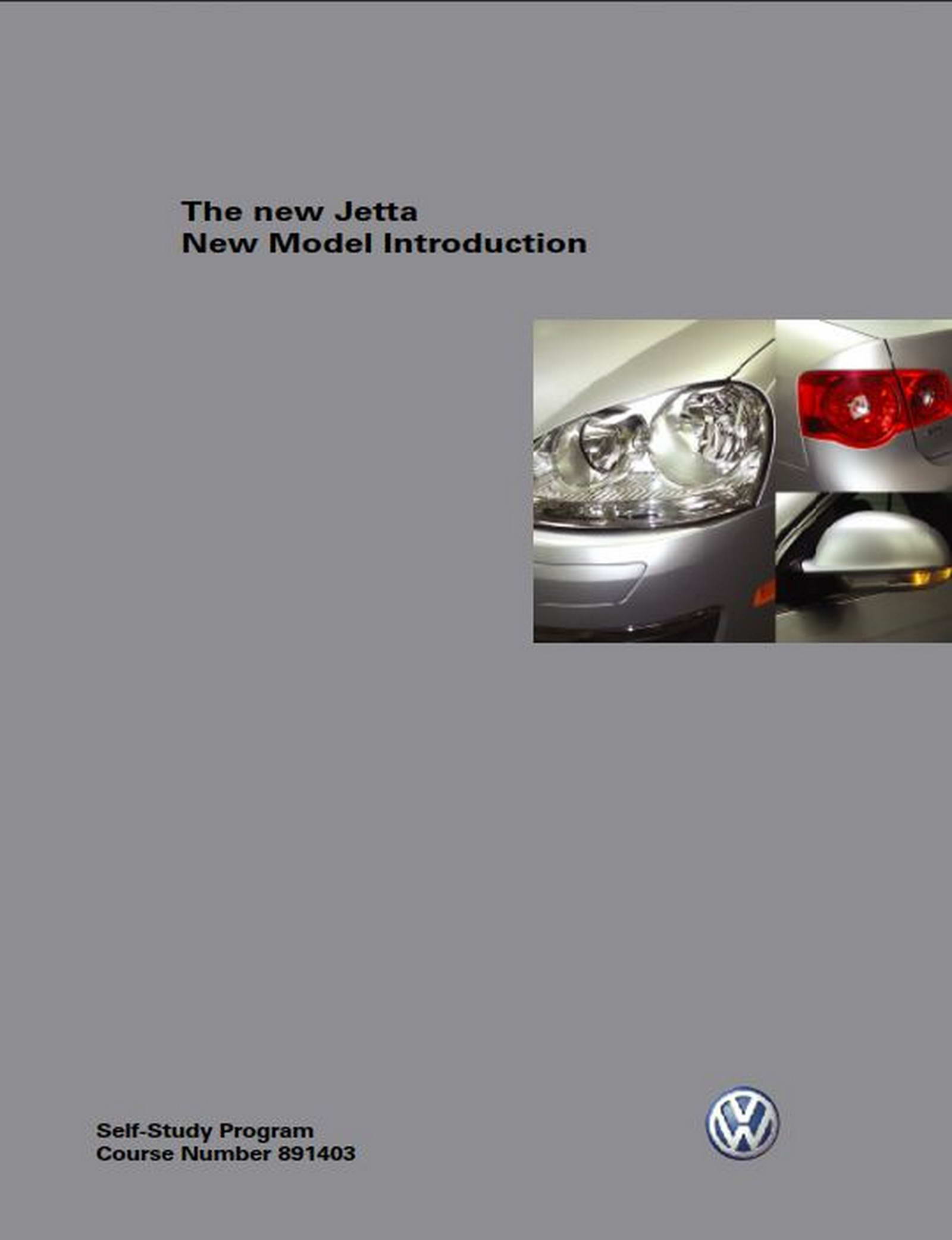 Self Study Program 891403 - The new Jetta New Model Introduction