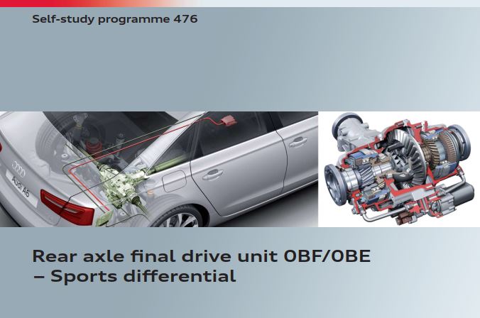 Self Study Program 476 - Rear axle final drive unit 0BF+0BE– Sports differential