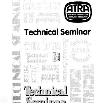 1995 ATRA Seminar Manual Contents