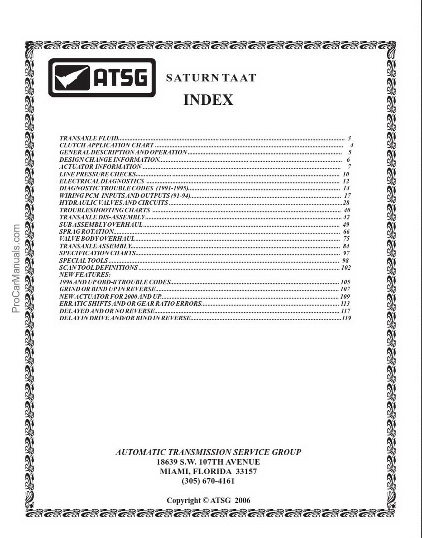Saturn – ATSG (Automatic Transmission Service Group)