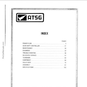 Sprint Suzuki – ATSG (Automatic Transmission Service Group)
