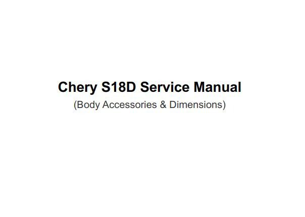 Chery S18D Body Accessories & Dimensions