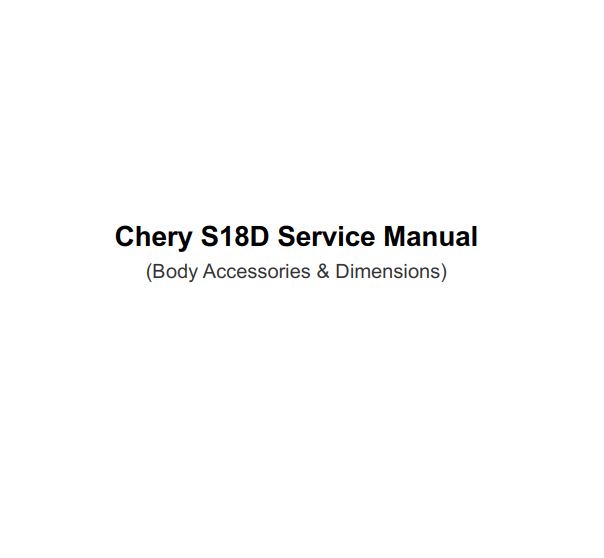 Chery S18D Body Accessories & Dimensions